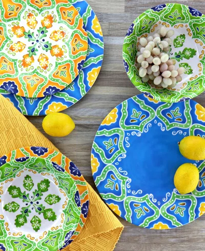 Elama Stapanya 12 Piece Melamine Dinnerware Set In Multi