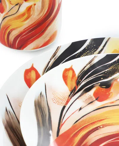 Elama Tulip Fields 16-pc. Dinnerware Set, Service For 4 In Multi