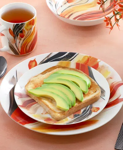 Elama Tulip Fields 16-pc. Dinnerware Set, Service For 4 In Multi