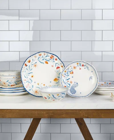 Fitz And Floyd Gracie 12 Pc. Dinnerware Set, Service For 4 In Multi