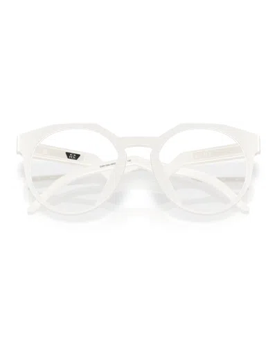 Oakley 52mm Rectangle Optical Glasses In White