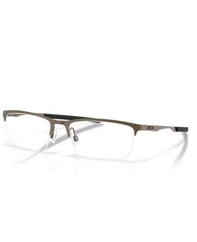 Oakley 57mm Rectangle Optical Glasses In Brown