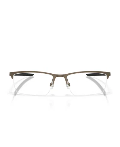 Oakley 57mm Rectangle Optical Glasses In Brown