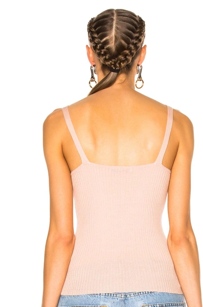 Shop Alexander Wang T Rib Cropped Tank Top In Pink. In Blush