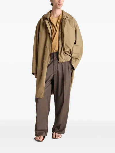 Lemaire Buttoned Raincoat In Multi