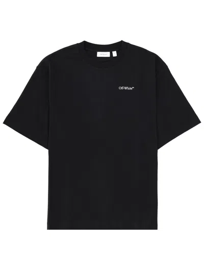 Off-white Slim Fit Scratch Arrow Graphic T-shirt In Black