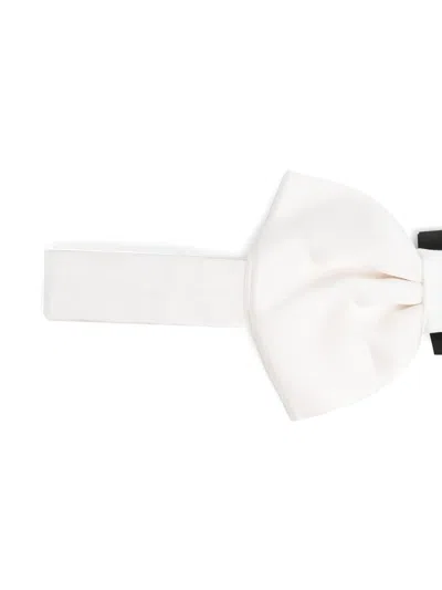 Corneliani Silk Bow Tie In White