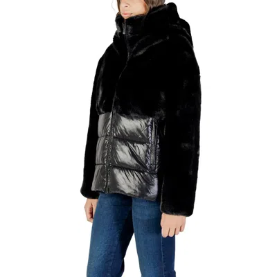 Blauer Faux-fur Panelled Jacket In Black
