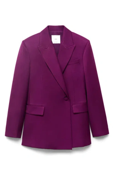 Mango Double Breasted Jacket In Pink