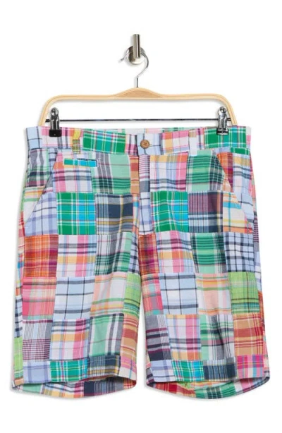 Vintage 1946 Patchwork Madras Flat Front Shorts In Multi