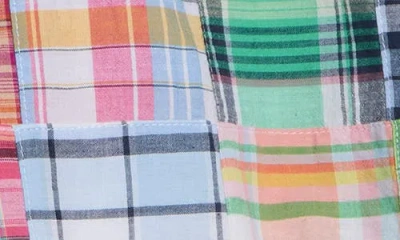 Vintage 1946 Patchwork Madras Flat Front Shorts In Multi