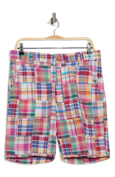 Vintage 1946 Patchwork Madras Flat Front Shorts In Multi