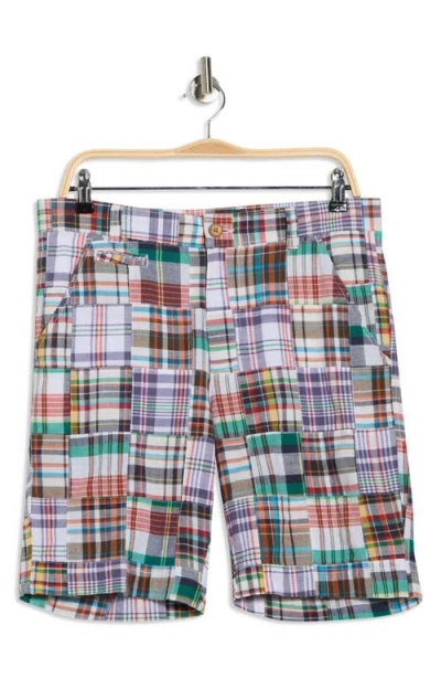 Vintage 1946 Patchwork Madras Flat Front Shorts In Multi