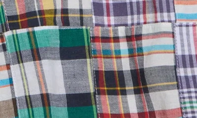 Vintage 1946 Patchwork Madras Flat Front Shorts In Multi
