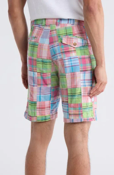 Vintage 1946 Patchwork Madras Flat Front Shorts In Multi