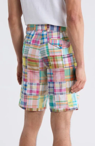 Vintage 1946 Patchwork Madras Flat Front Shorts In Multi