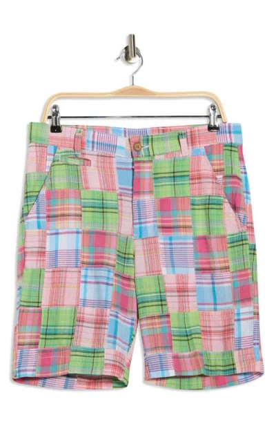 Vintage 1946 Patchwork Madras Flat Front Shorts In Multi