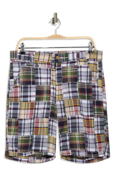 Vintage 1946 Patchwork Madras Flat Front Shorts In Multi