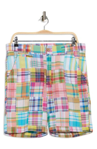 Vintage 1946 Patchwork Madras Flat Front Shorts In Multi