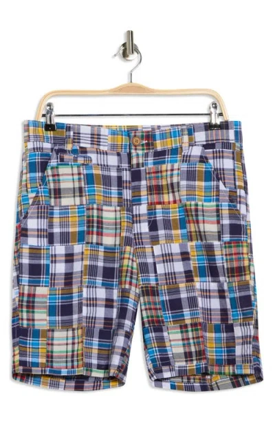 Vintage 1946 Patchwork Madras Flat Front Shorts In Multi