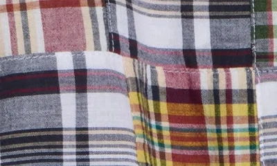 Vintage 1946 Patchwork Madras Flat Front Shorts In Multi