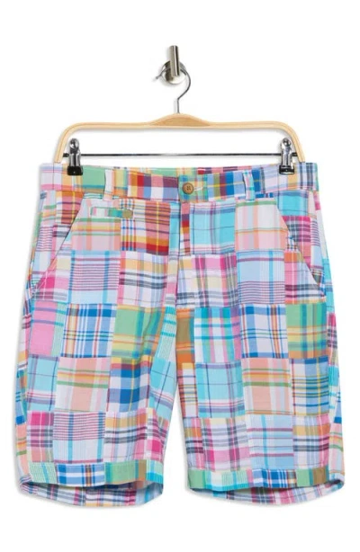 Vintage 1946 Patchwork Madras Flat Front Shorts In Multi