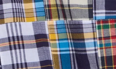 Vintage 1946 Patchwork Madras Flat Front Shorts In Multi