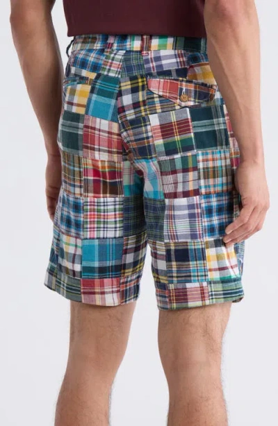 Vintage 1946 Patchwork Madras Flat Front Shorts In Multi