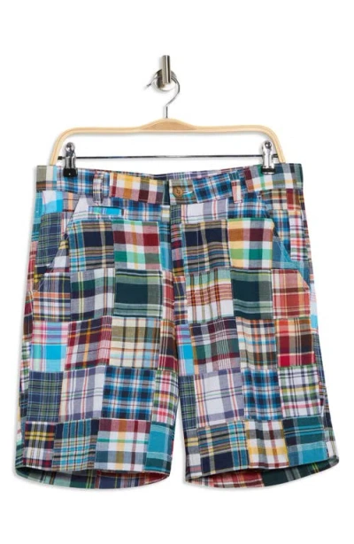 Vintage 1946 Patchwork Madras Flat Front Shorts In Multi