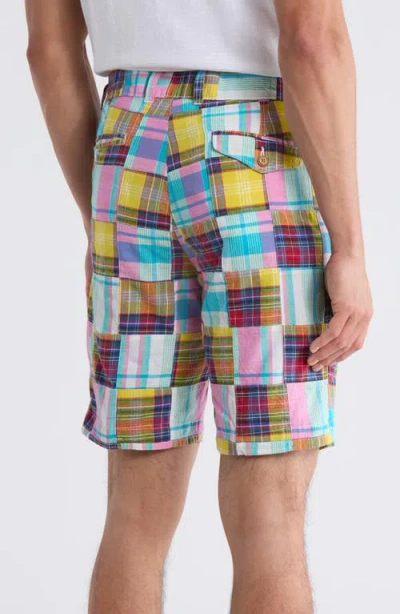 Vintage 1946 Patchwork Madras Flat Front Shorts In Multi