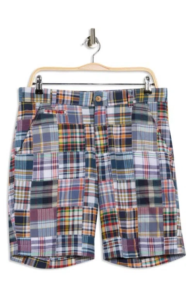 Vintage 1946 Patchwork Madras Flat Front Shorts In Multi