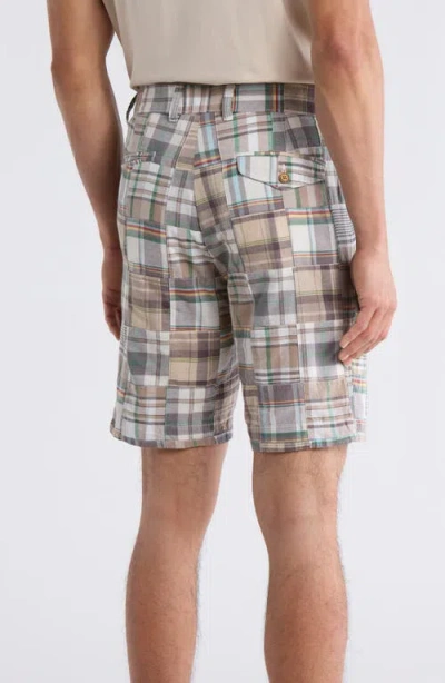 Vintage 1946 Patchwork Madras Flat Front Shorts In Multi