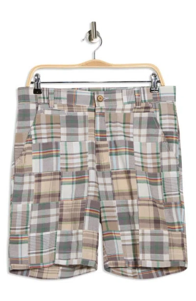 Vintage 1946 Patchwork Madras Flat Front Shorts In Multi