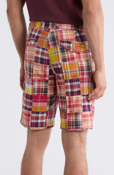 Vintage 1946 Patchwork Madras Flat Front Shorts In Multi