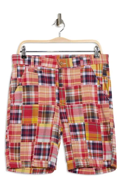 Vintage 1946 Patchwork Madras Flat Front Shorts In Multi