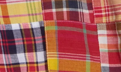 Vintage 1946 Patchwork Madras Flat Front Shorts In Multi