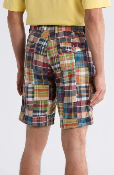 Vintage 1946 Patchwork Madras Flat Front Shorts In Multi