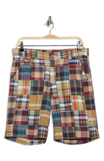 Vintage 1946 Patchwork Madras Flat Front Shorts In Multi