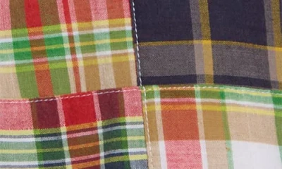Vintage 1946 Patchwork Madras Flat Front Shorts In Multi