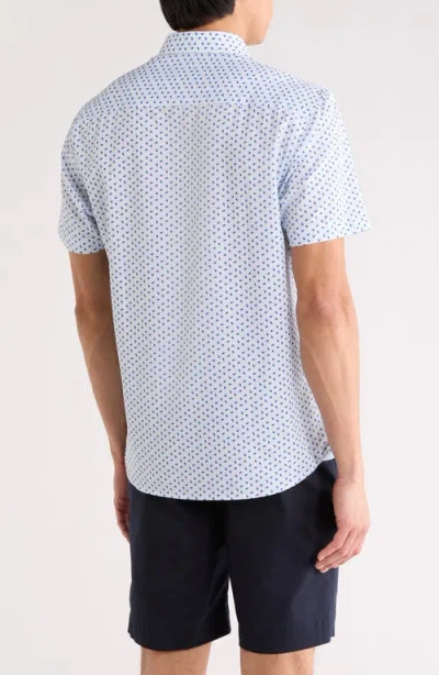 Construct Leaf Button-down Shirt In Blue