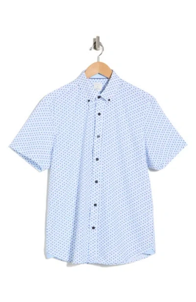 Construct Leaf Button-down Shirt In Blue