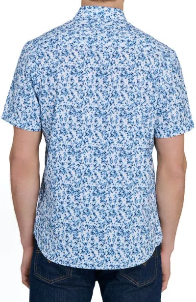 Construct Slim Fit 4-way Stretch Short Sleeve Button-up Performance Shirt In Multi