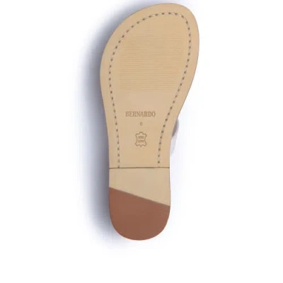Bernardo Matrix 2 Leather Flat Thong Sandal In White