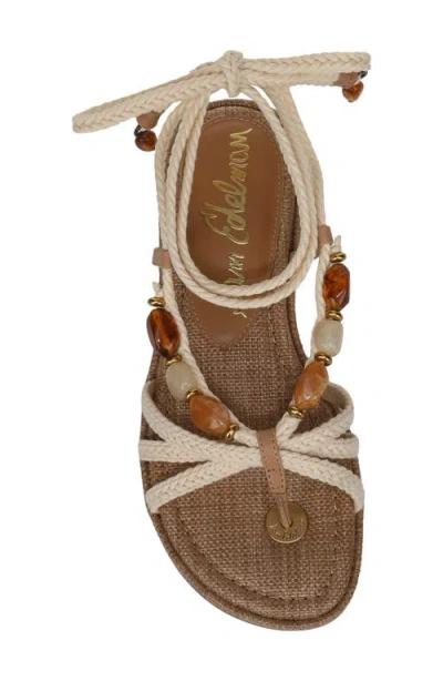 Sam Edelman Rori Ankle Wrap Sandal In Neutral