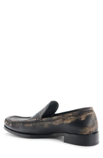 Acne Studios Stitched Leather Loafers In Black