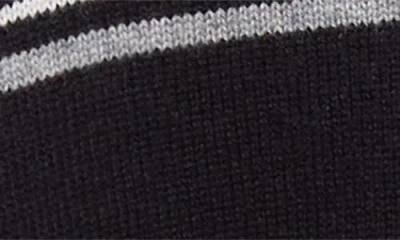 Nili Lotan Galvez Striped Cashmere Polo Sweater In Black