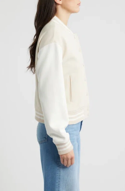 Bernardo Varsity Jacket In Neutral