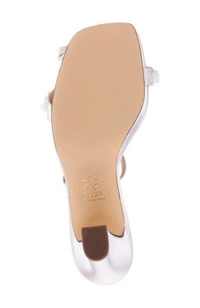 Nina Evette Ankle Strap Platform Sandal In White