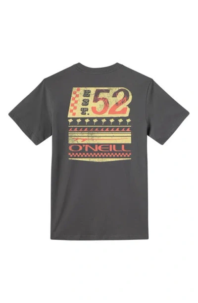 O'neill Kids' Rays Cotton Graphic T-shirt In Gray