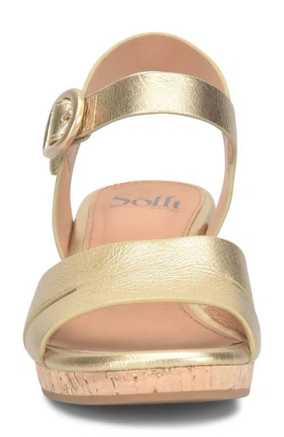 Söfft Vanessa Ankle Strap Platform Wedge Sandal In Multi